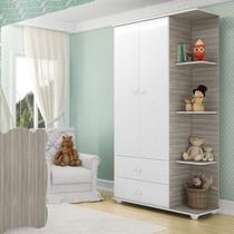Guarda-Roupa Infantil com Cantoneira 2 Portas 2 Gavetas