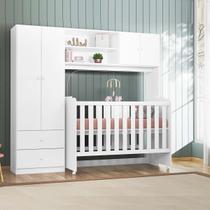 Guarda Roupa Infantil Conjugado Ternura mais Berço Amore Branco
