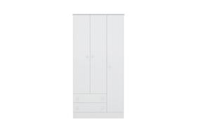 Guarda Roupa Infantil Doce Sonho 3 Portas e 2 Gavetas Branco - Qmovi