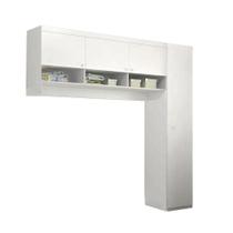 Guarda Roupa Infantil Eloisa 1 Porta Com Modulo Aéreo Branco Brilho - Phoenix Baby