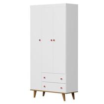 Guarda Roupa Infantil Fernanda 3 Portas Branco Acetinado Bétula - Carolina Guarda Roupa Infantil Fernanda 3 Portas Branco Acetinado Bétula - Carolina