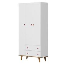 Guarda Roupa Infantil Fernanda 3 Portas Branco Acetinado Bétula - Carolina Guarda Roupa Infantil Fernanda 3 Portas Branco Acetinado Bétula - Carolina