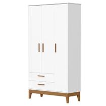 Guarda Roupa Infantil Flip 3 Portas Branco Acetinado - Reller