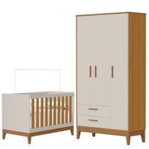 Guarda Roupa Infantil Flip 3 Portas Com Berço Americano Flip Areia Acetinado Savana - Reller Guarda Roupa Infantil Flip 3 Portas Com Berço Americano Flip Areia Acetinado Savana - Reller
