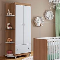 Guarda Roupa Infantil Gutti 2 Portas Branco/Almendra - Móveis Estrela - Móveis Estrela Baby