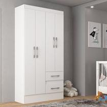 Guarda-Roupa Infantil Isabel 4 Portas 2 Gavetas Branco Guarda-Roupa Infantil Isabel 4 Portas 2 Gavetas Branco