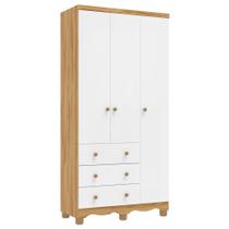 Guarda Roupa Infantil Júnior 3 Portas e 3 Gavetas - Móveis Peroba Guarda Roupa Infantil Júnior 3 Portas e 3 Gavetas - Móveis Peroba