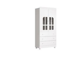 Guarda Roupa Infantil Katatau 2 Portas Branco Brilho