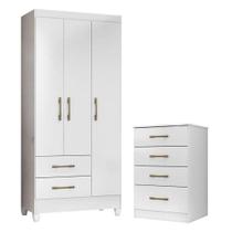 Guarda Roupa Infantil Lima E Cômoda Ms913 Branco Moval Guarda Roupa Infantil Lima E Cômoda Ms913 Branco Moval