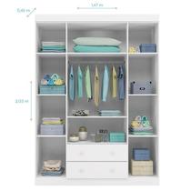 Guarda Roupa Infantil Lívia 4 Portas e 2 Gavetas Branco - Phoenix Baby Guarda Roupa Infantil Lívia 4 Portas e 2 Gavetas Branco - Phoenix Baby