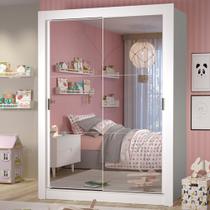 Guarda-Roupa Infantil Madesa Theo 2 Portas de Correr de Espelho 4 Gavetas Guarda-Roupa Infantil Madesa Theo 2 Portas de Correr de Espelho 4 Gavetas