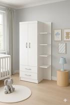 Guarda Roupa Infantil Maxi 2 Portas 75cm Branco Guarda Roupa Infantil Maxi 2 Portas 75cm Branco