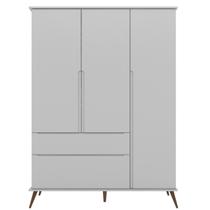 Guarda Roupa Infantil Melinda 4 Portas MDF Cinza Pheonix Baby