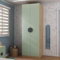 Guarda Roupa Infantil Modulado 2 Portas com Nichos e Cabideiro Joy Kids CabeCasa MadeiraMadeira Verde/Avena Guarda Roupa Infantil Modulado 2 Portas com Nichos e Cabideiro Joy Kids CabeCasa MadeiraMadeira Verde/Avena