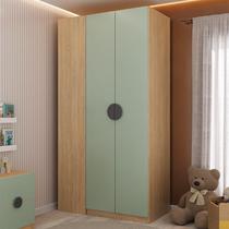 Guarda Roupa Infantil Modulado de Canto 2 Portas Joy Kids CabeCasa MadeiraMadeira Verde/Avena