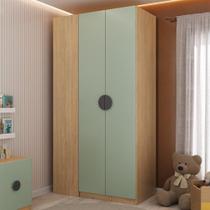 Guarda Roupa Infantil Modulado de Canto 2 Portas Joy Kids CabeCasa MadeiraMadeira Verde/Avena Guarda Roupa Infantil Modulado de Canto 2 Portas Joy Kids CabeCasa MadeiraMadeira Verde/Avena