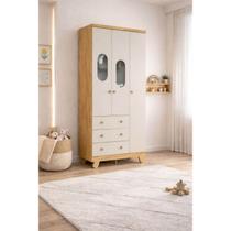 Guarda Roupa Infantil Moveis Peroba Pingo 03 portas MDF -