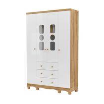 Guarda Roupa Infantil Moveis Peroba Tedy 04 portas MDF - Guarda Roupa Infantil Moveis Peroba Tedy 04 portas MDF -
