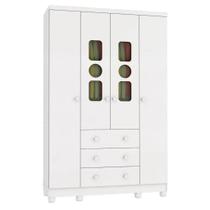 Guarda Roupa Infantil Moveis Peroba Tedy 04 portas MDF