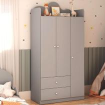 Guarda Roupa Infantil Nuvem 91,8cm com 3 Portas 100% MDF Guarda Roupa Infantil Nuvem 91,8cm com 3 Portas 100% MDF