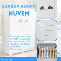 Guarda Roupa Infantil Nuvem Branco 4 Portas _ Phoenix Baby Guarda Roupa Infantil Nuvem Branco 4 Portas _ Phoenix Baby