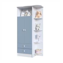 Guarda Roupa Infantil Percasa 2 Portas com Cantoneira MDP 186cm Azul Guarda Roupa Infantil Percasa 2 Portas com Cantoneira MDP 186cm Azul