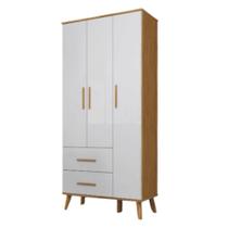 Guarda Roupa Infantil Peroba Sky 3 Portas Cor Branco com Amêndoa Guarda Roupa Infantil Peroba Sky 3 Portas Cor Branco com Amêndoa