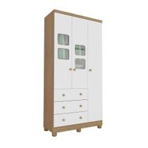 Guarda-Roupa Infantil Peroba Uli New 3 Portas 3 Gavetas