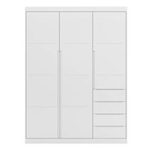 Guarda Roupa Infantil Perola 4 Portas MDF Alto Brilho Branco Pheonix Baby Guarda Roupa Infantil Perola 4 Portas MDF Alto Brilho Branco Pheonix Baby