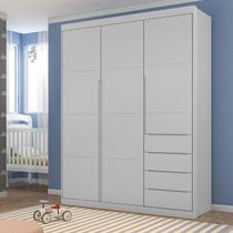 Guarda Roupa Infantil Pérola com 3 Portas - Cinza