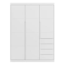 Guarda Roupa Infantil Pietra 3 Portas e 4 Gavetas Branco - PR Baby Guarda Roupa Infantil Pietra 3 Portas e 4 Gavetas Branco - PR Baby