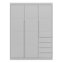 Guarda Roupa Infantil Pietra 3 Portas e 4 Gavetas Cinza - PR Baby Guarda Roupa Infantil Pietra 3 Portas e 4 Gavetas Cinza - PR Baby
