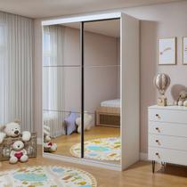 Guarda Roupa Infantil Premium Lumi 138cm com Espelho 2 Portas 2 Gavetas Minastex Branco Guarda Roupa Infantil Premium Lumi 138cm com Espelho 2 Portas 2 Gavetas Minastex Branco