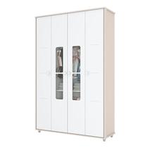 Guarda Roupa Infantil Pula-Pula 4 Portas Cristal Branco Henn