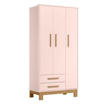 Guarda Roupa Infantil Q Encanto Slim 4340 Rosa Acetinado - Qmovi Guarda Roupa Infantil Q Encanto Slim 4340 Rosa Acetinado - Qmovi