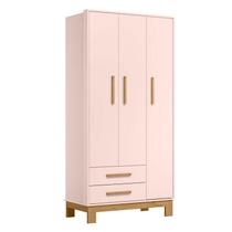 Guarda Roupa Infantil Q Encanto Slim 4340 Rosa Acetinado - Qmovi Guarda Roupa Infantil Q Encanto Slim 4340 Rosa Acetinado - Qmovi