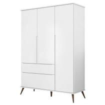 Guarda Roupa Infantil Retrô Alice Branco Acetinado - Phoenix Baby