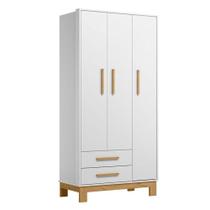 Guarda Roupa Infantil Slim 4340 Branco Acetinado - Qmovi Guarda Roupa Infantil Slim 4340 Branco Acetinado - Qmovi