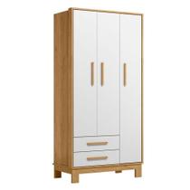 Guarda Roupa Infantil Slim 4340 Freijó Toq Branco Acetinado - Qmovi Guarda Roupa Infantil Slim 4340 Freijó Toq Branco Acetinado - Qmovi