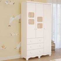 Guarda Roupa Infantil Telinha 3 Portas 3 Gavetas 100% MDF