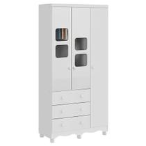 Guarda Roupa Infantil Uli New 3 Portas e 3 Gavetas - Móveis Peroba