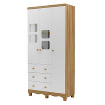 Guarda Roupa Infantil Uli New 3 Portas e 3 Gavetas - Móveis Peroba