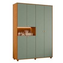 Guarda Roupa Infantil Vittoria 06 Portas Cinamomo Salvia - Moveis Albatroz