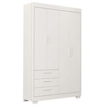 Guarda Roupa Infantil Zaki 4 Portas Branco Acetinado - Reller