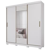 Guarda Roupa Ipanema 3 Portas Slide Glass 4 Gavetas MDF Guarda Roupa Ipanema 3 Portas Slide Glass 4 Gavetas MDF
