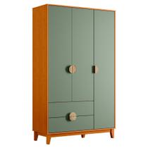 Guarda Roupa Ipê 2 Portas Cinamomo/Sálvia - ABZ