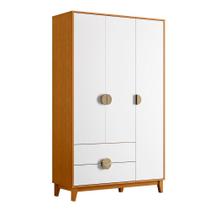 Guarda Roupa Ipê 3 Portas 2 Gavetas com Pés Madeira Maciça