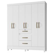 Guarda Roupa Itatiba 165cm 6 Portas Branco Moval