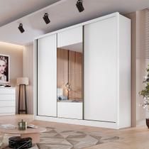 Guarda Roupa Kiev 3 Portas 6 Gavetas Com Espelho Clic Móveis