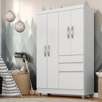 Guarda Roupa Lia 4 Portas Branco - Moveis Arapongas